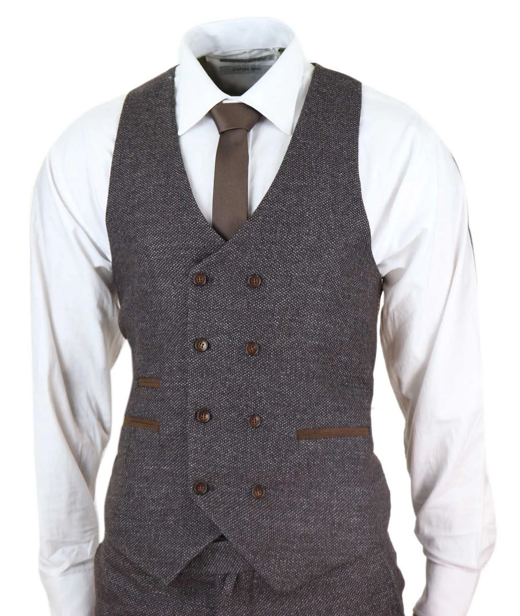 3 Piece Suit Double Breasted Tweed