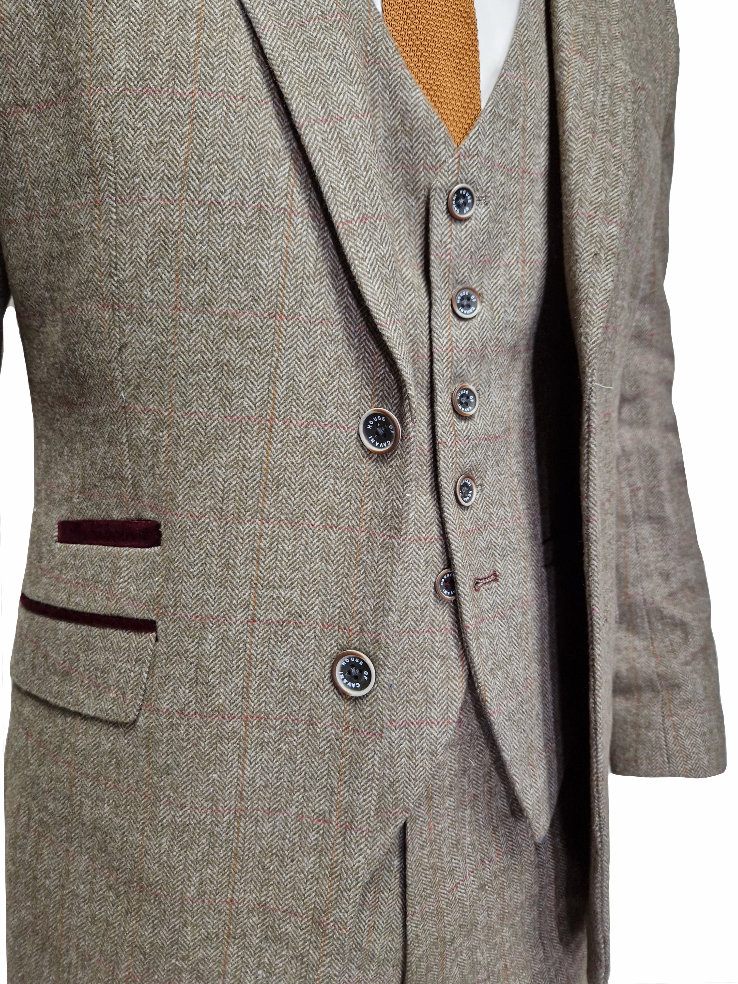 3-Piece Cavani Gaston Suit Sage