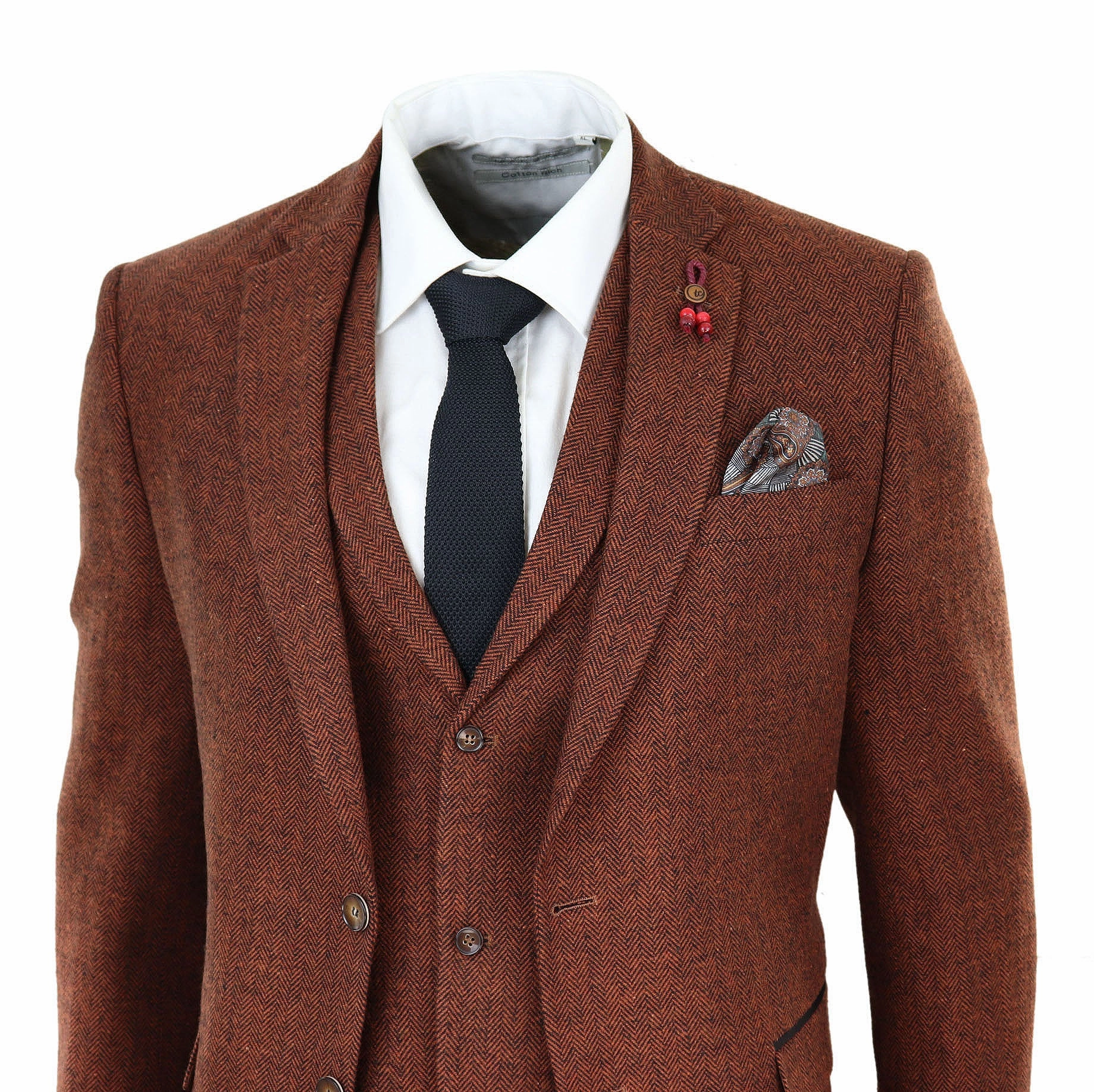 3 Piece Herringbone Suit 281