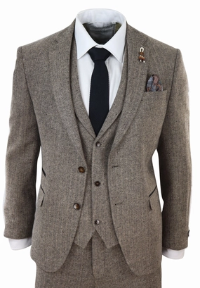 3 Piece Herringbone Suit 281