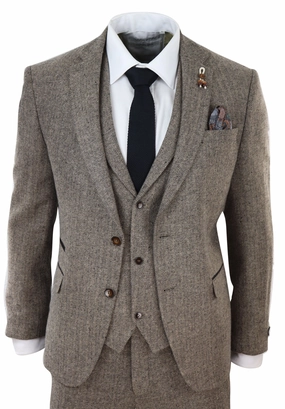 3 Piece Herringbone Suit 281