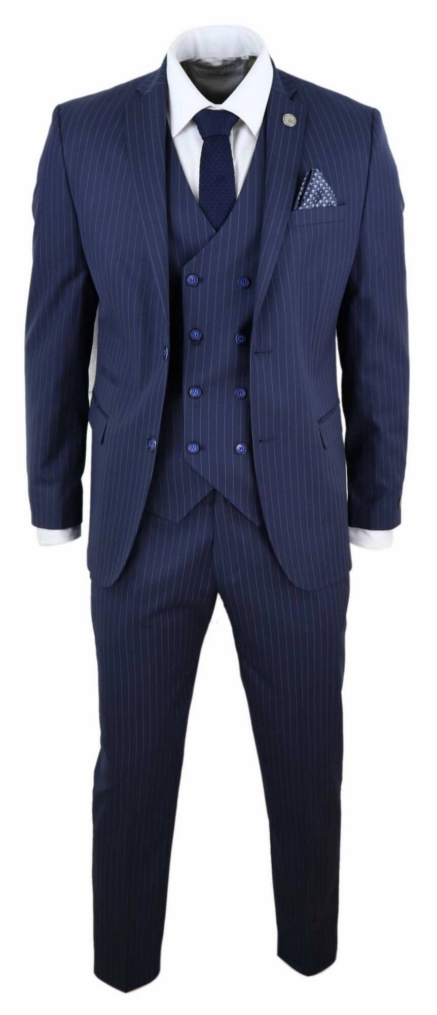 3 Piece Suit Gatsby 1920s Gangster Pinstripe