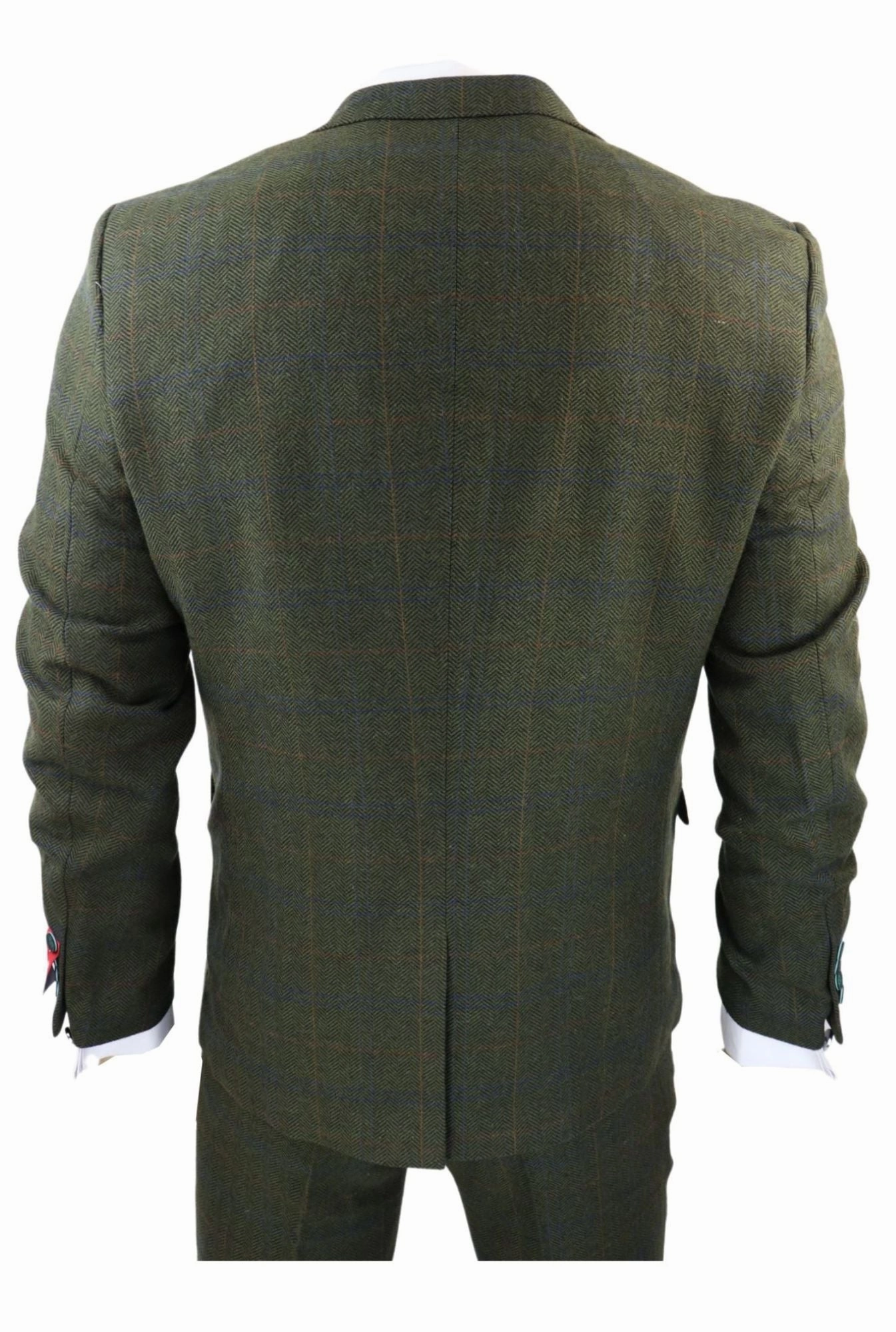 3 Piece Suit Wool Tweed Herringbone