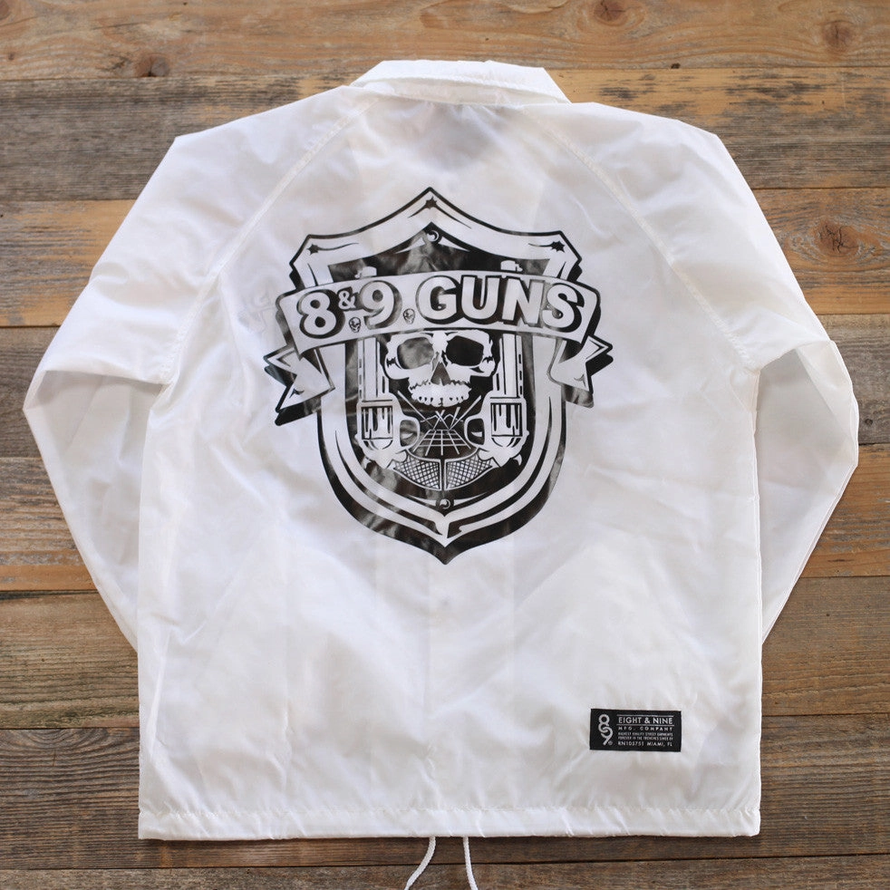 89 Guns Coaches Jacket White