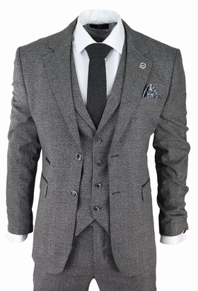 AK-10 Herringbone Tweed 3 Piece Suit