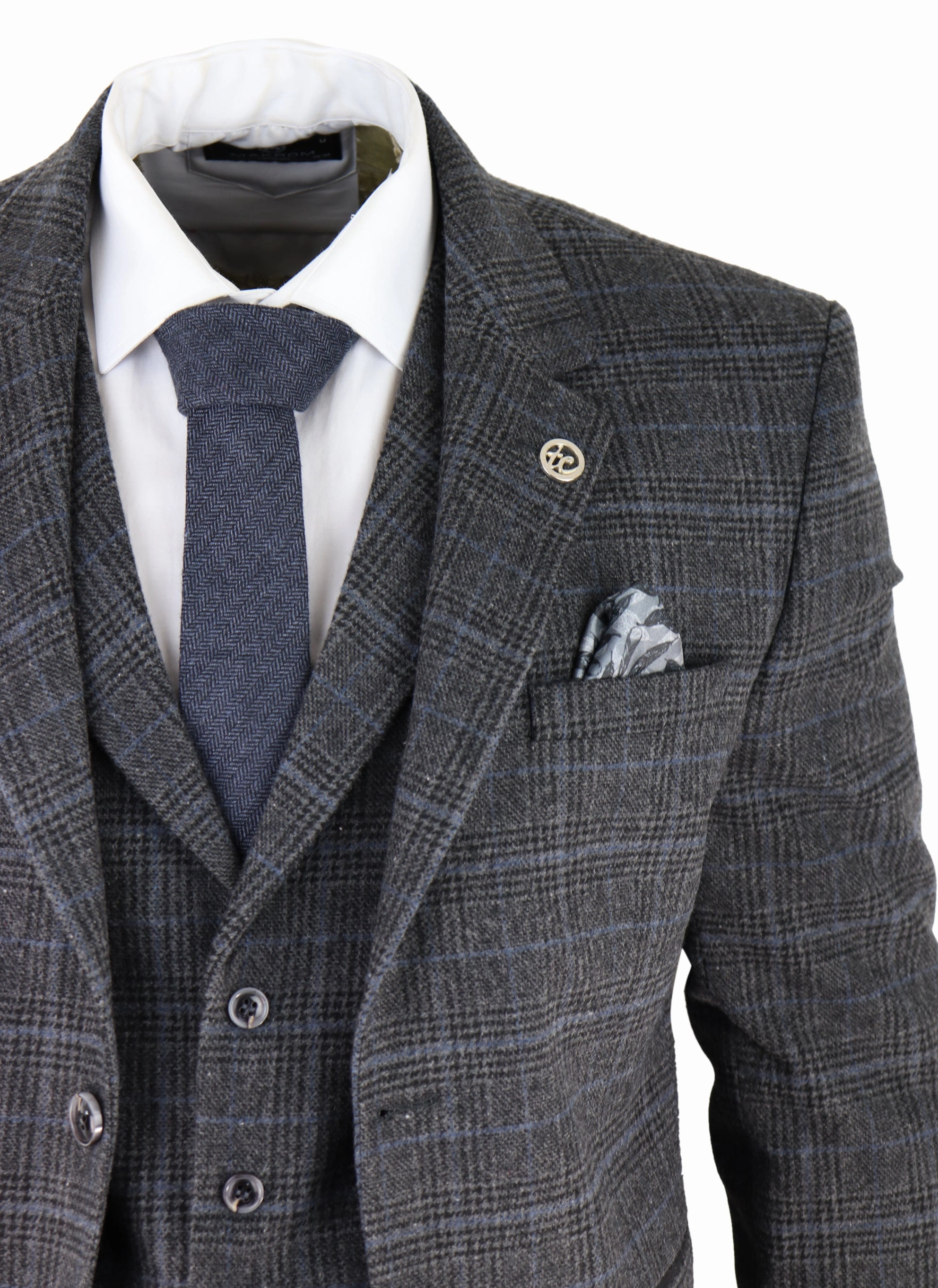 AK-12 Herringbone Tweed 3 Piece Suit