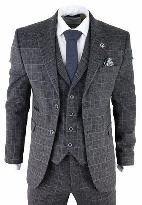 AK-12 Herringbone Tweed 3 Piece Suit