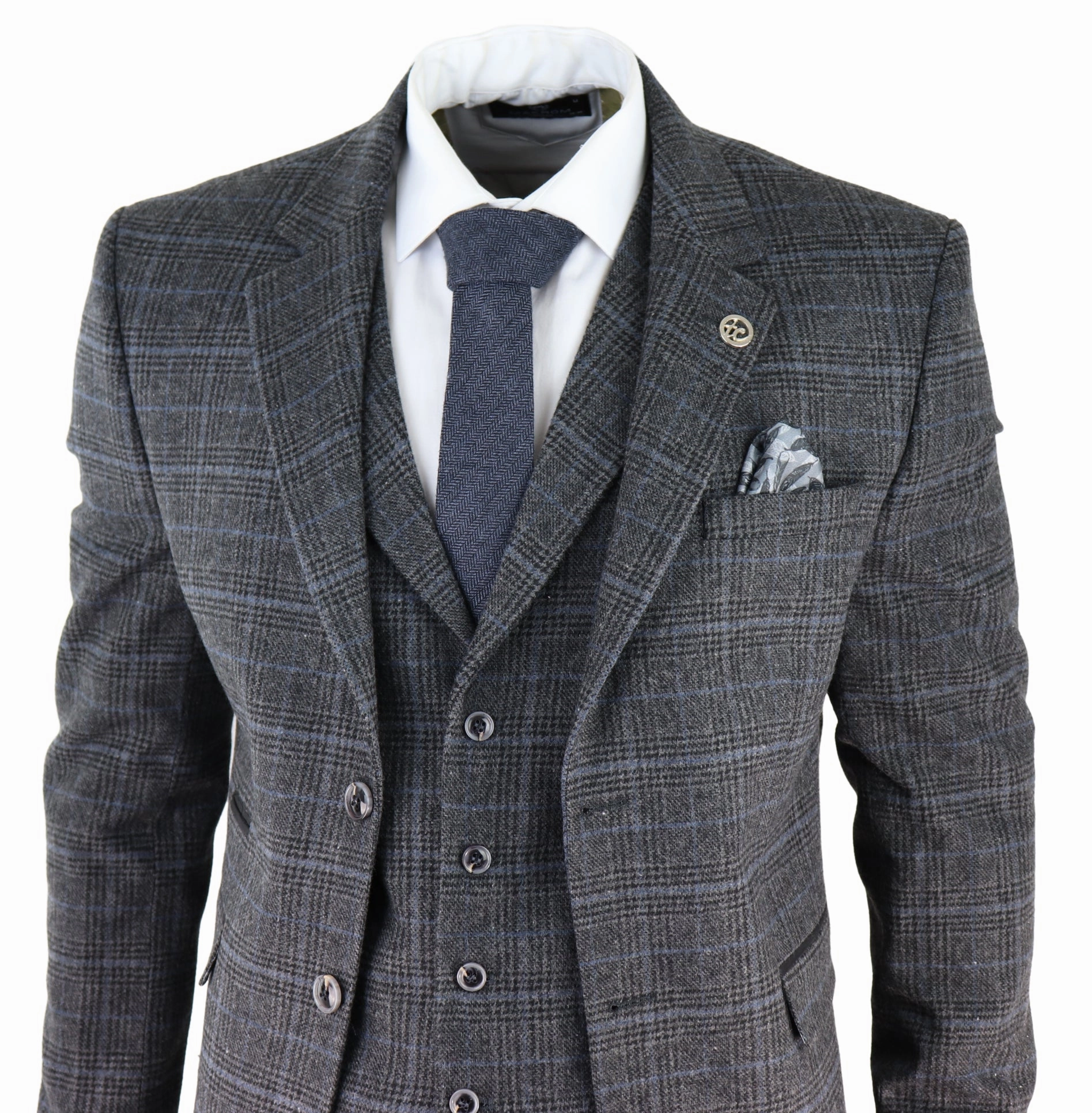 AK-12 Herringbone Tweed 3 Piece Suit