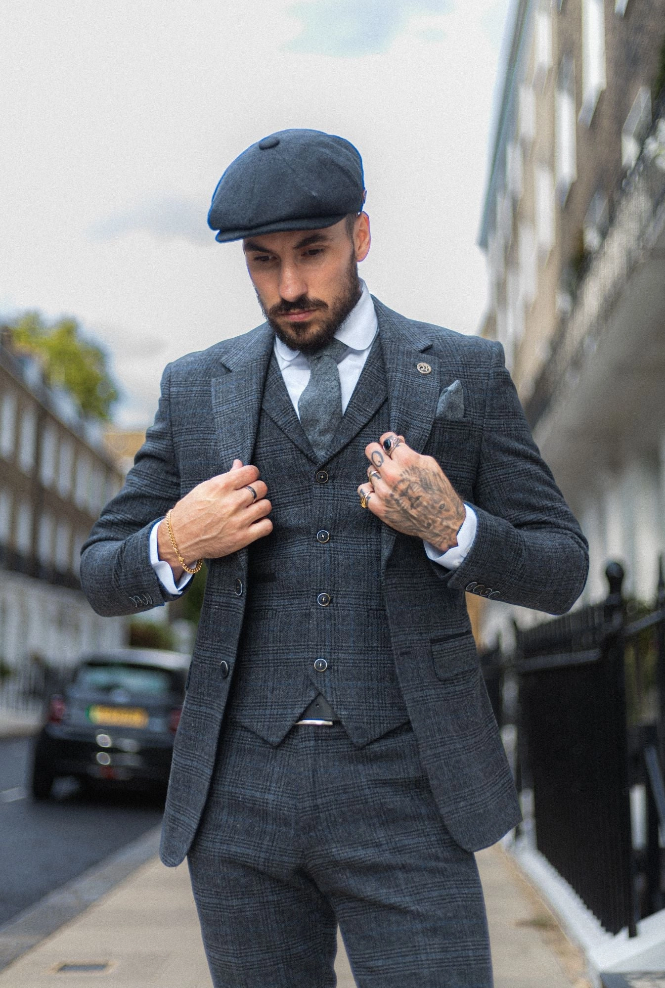 AK-12 Herringbone Tweed 3 Piece Suit