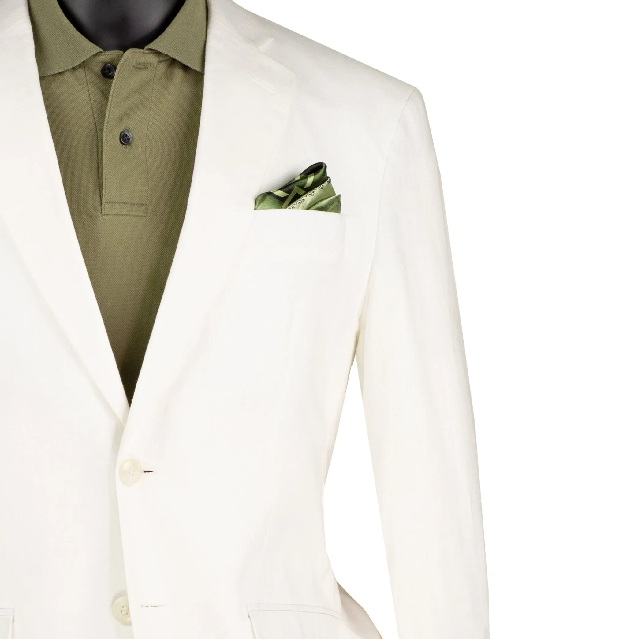 Albero Collection: White Linen Cotton Modern Fit 2-Piece Suit