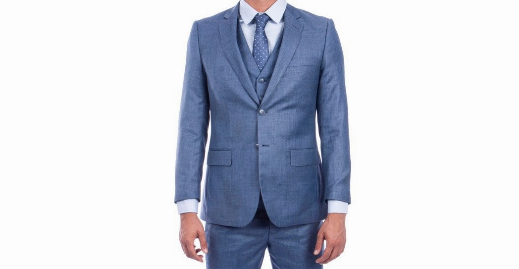 Apollo Collection Ocean Sharkskin Three-Piece Suit – Hybrid Fit