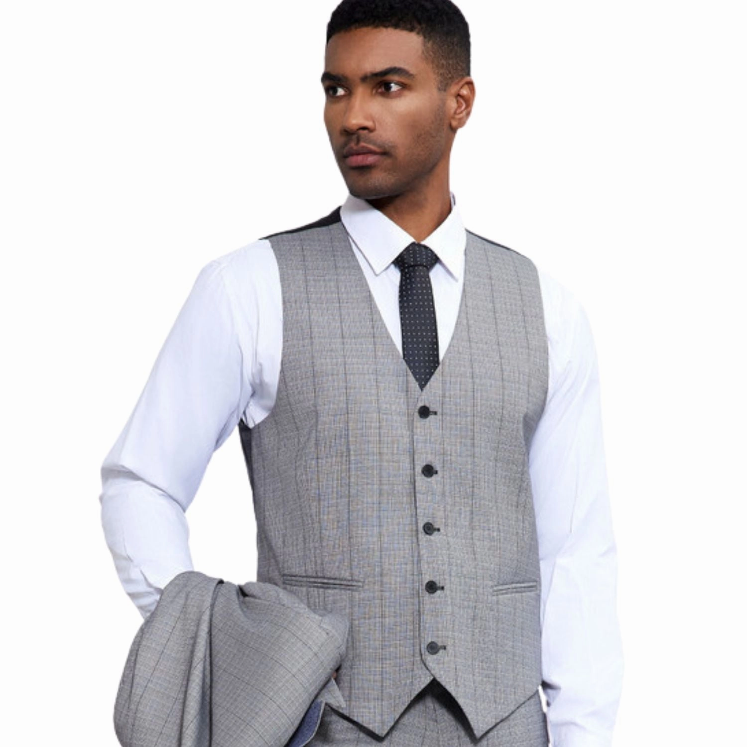 Asterion Collection: Stacy Adams Windowpane Suit In Grey