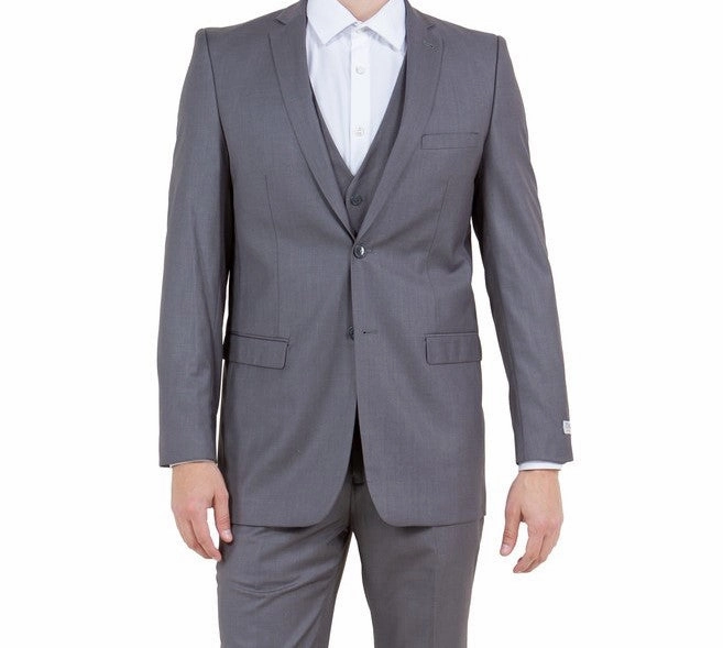 Atlas Heritage Collection: Three-Piece Solid Mid Grey Suit