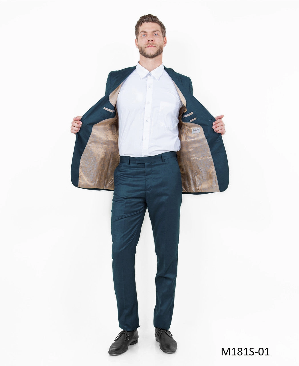 Avalon Collection: Sharkskin Two-Piece Suit – Mid Navy