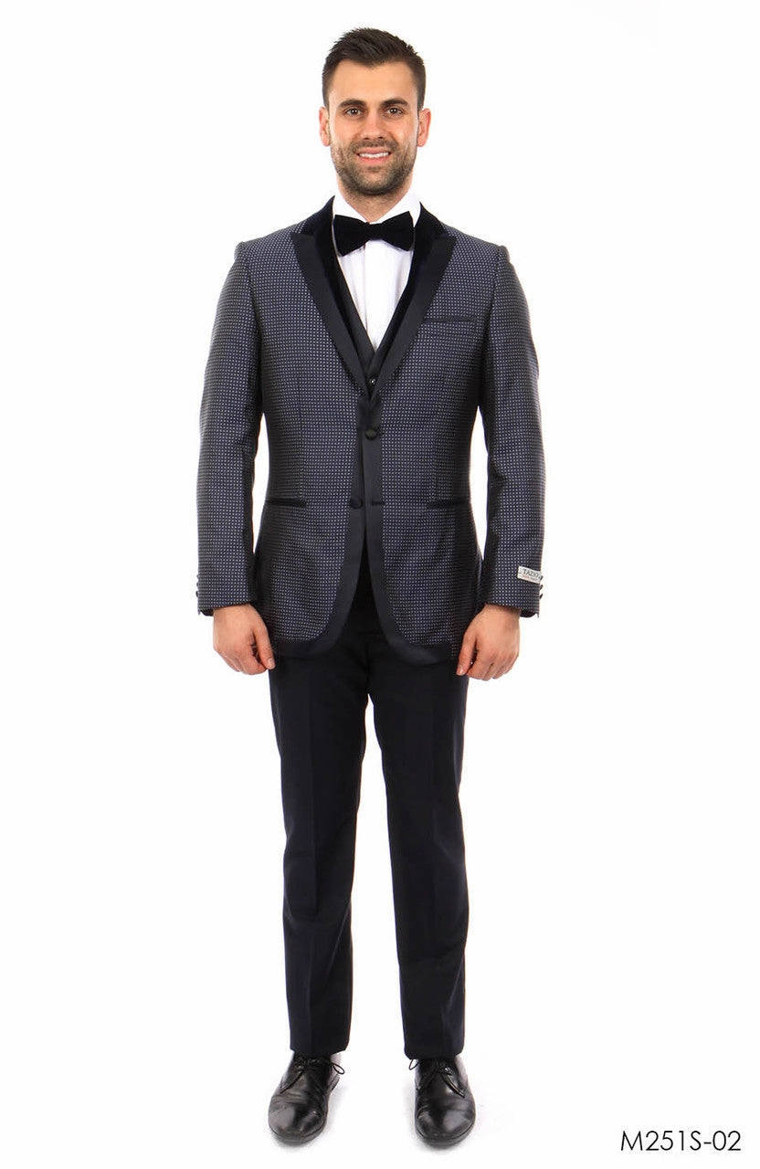 Blue Tone on Tone 3-PC Slim Fit Suits