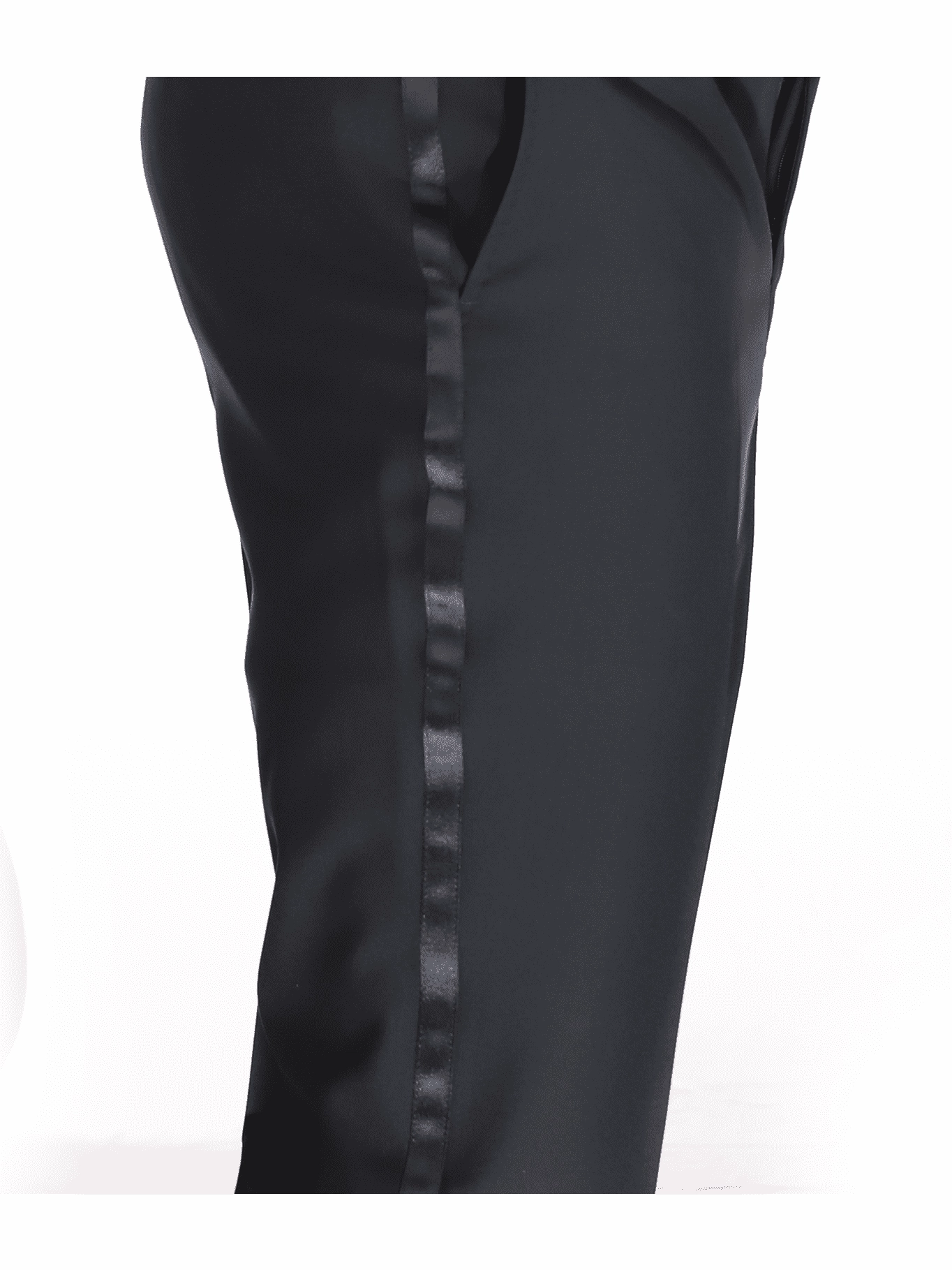 Blujacket Mens Solid Black Notch Lapel 100% Wool Regular Fit 2-Piece Tuxedo Suit