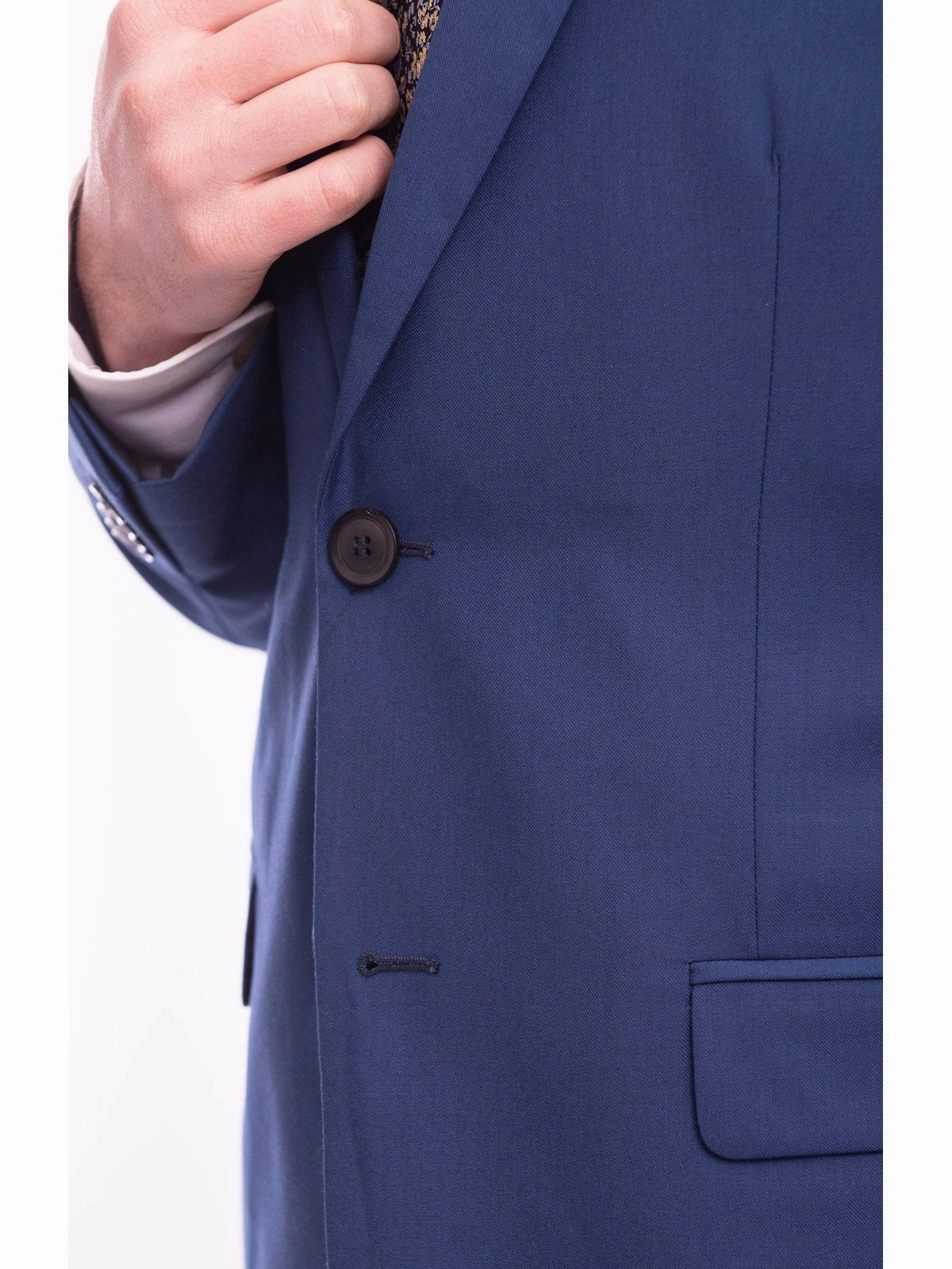 Braveman Slim Fit Solid Light Blue Two Button Suit