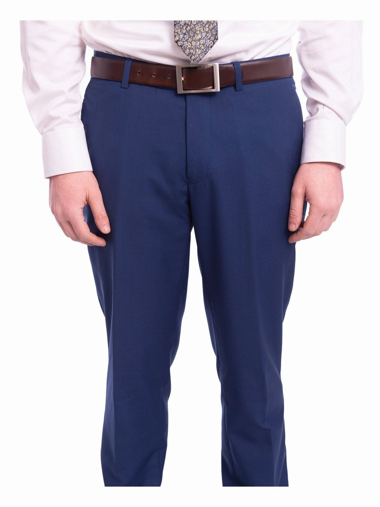 Braveman Slim Fit Solid Light Blue Two Button Suit