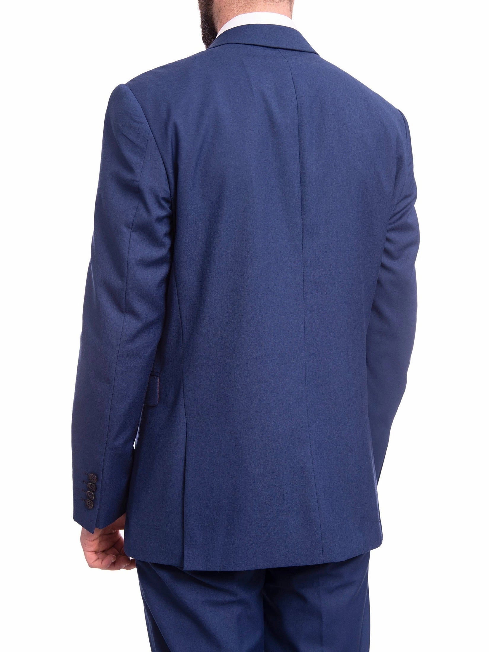 Braveman Slim Fit Solid Light Blue Two Button Suit