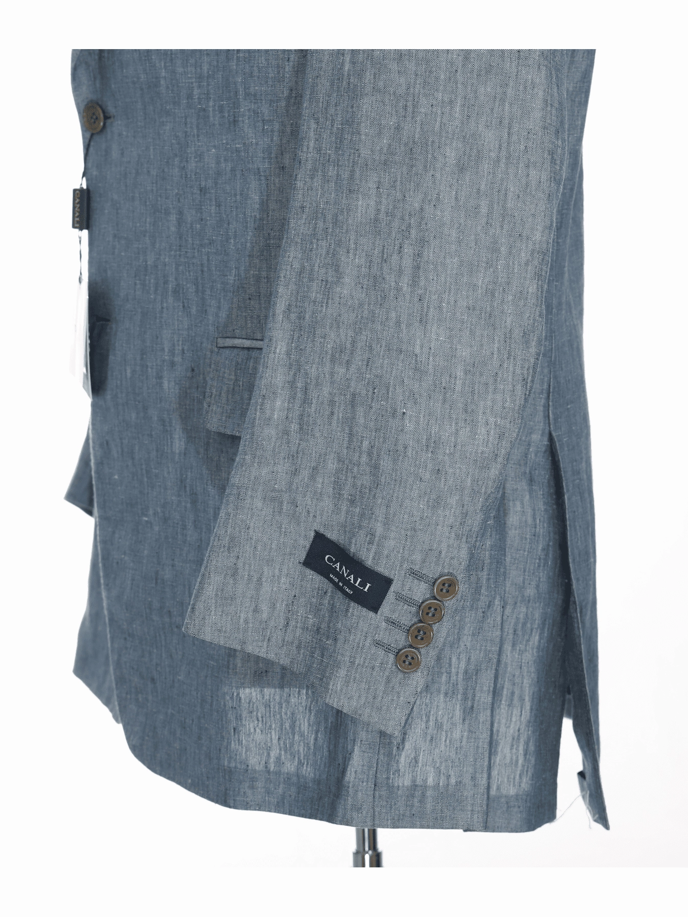 Canali Mens 46r 58 Drop 6 Classic Fit Blue 2-button Half Lined 100% Linen Suit