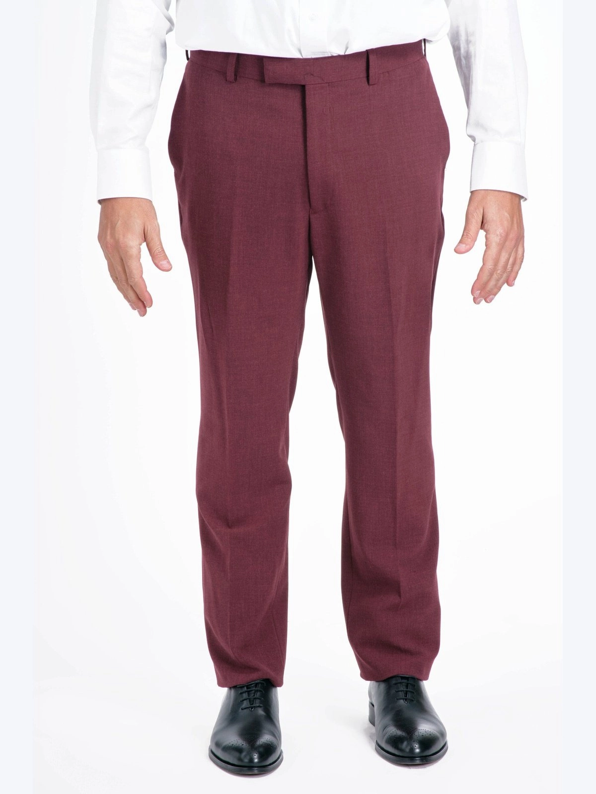 Caravelli Mens Burgundy Slim Fit 3 Piece Suit