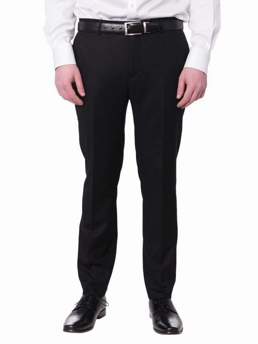 Cemden Mens Slim Fit Solid Black 1 Button 3 Piece Tuxedo Suit With Shawl Lapels