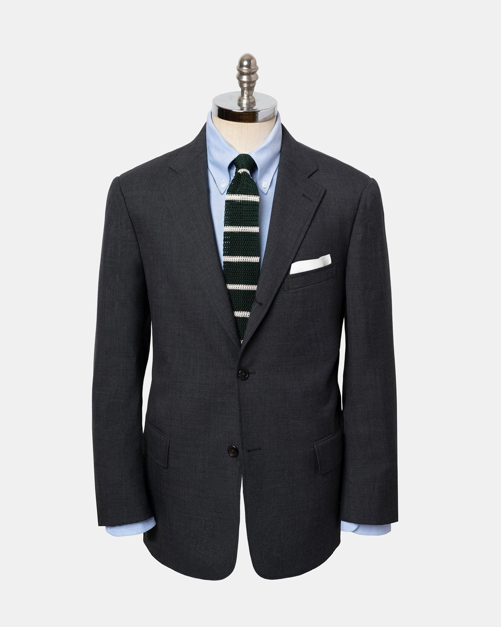 CHARCOAL SOLID SUIT - TRIM FIT