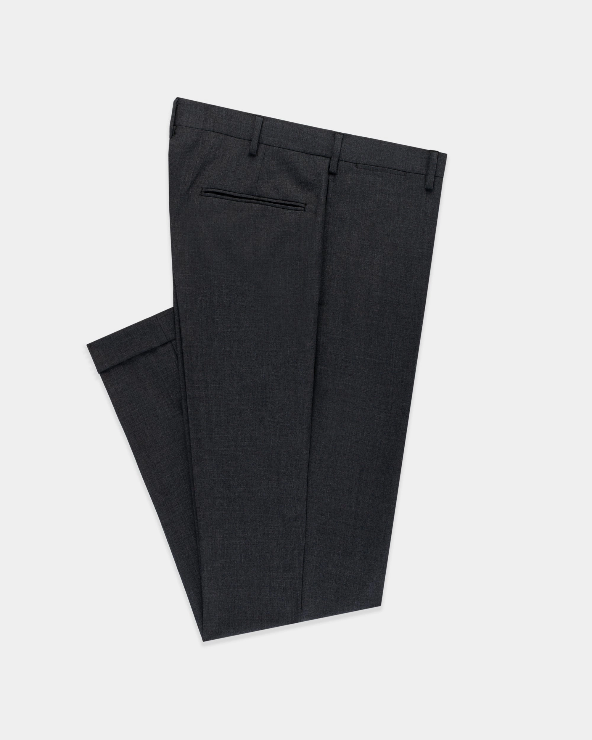CHARCOAL SOLID SUIT - TRIM FIT