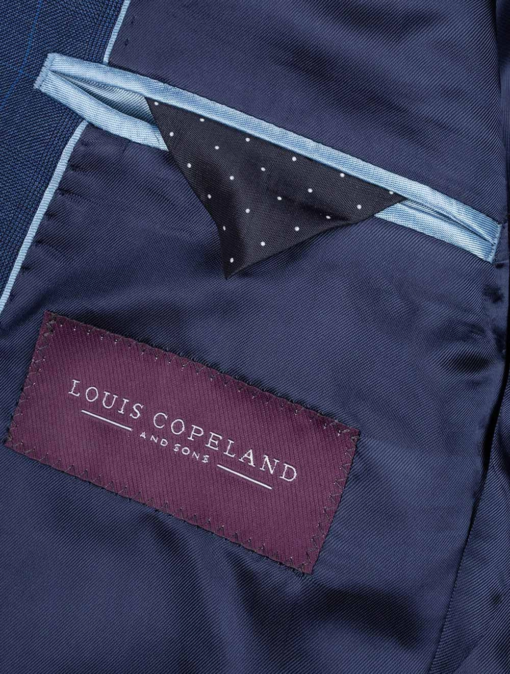 Check 3 Piece Suit Blue