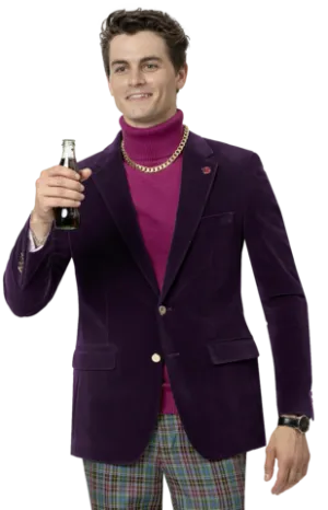 Circinus Collection: Plum Solid Velvet Blazer