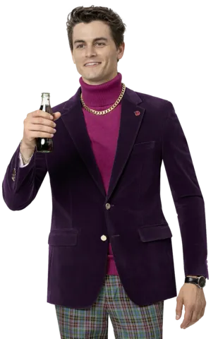 Circinus Collection: Plum Solid Velvet Blazer