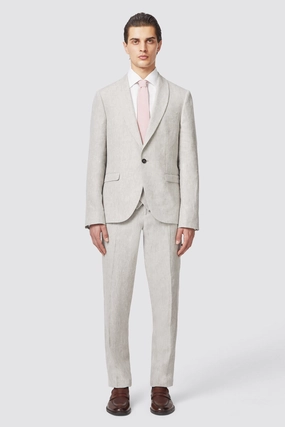 Claremont Slim Fit Stone Linen Suit