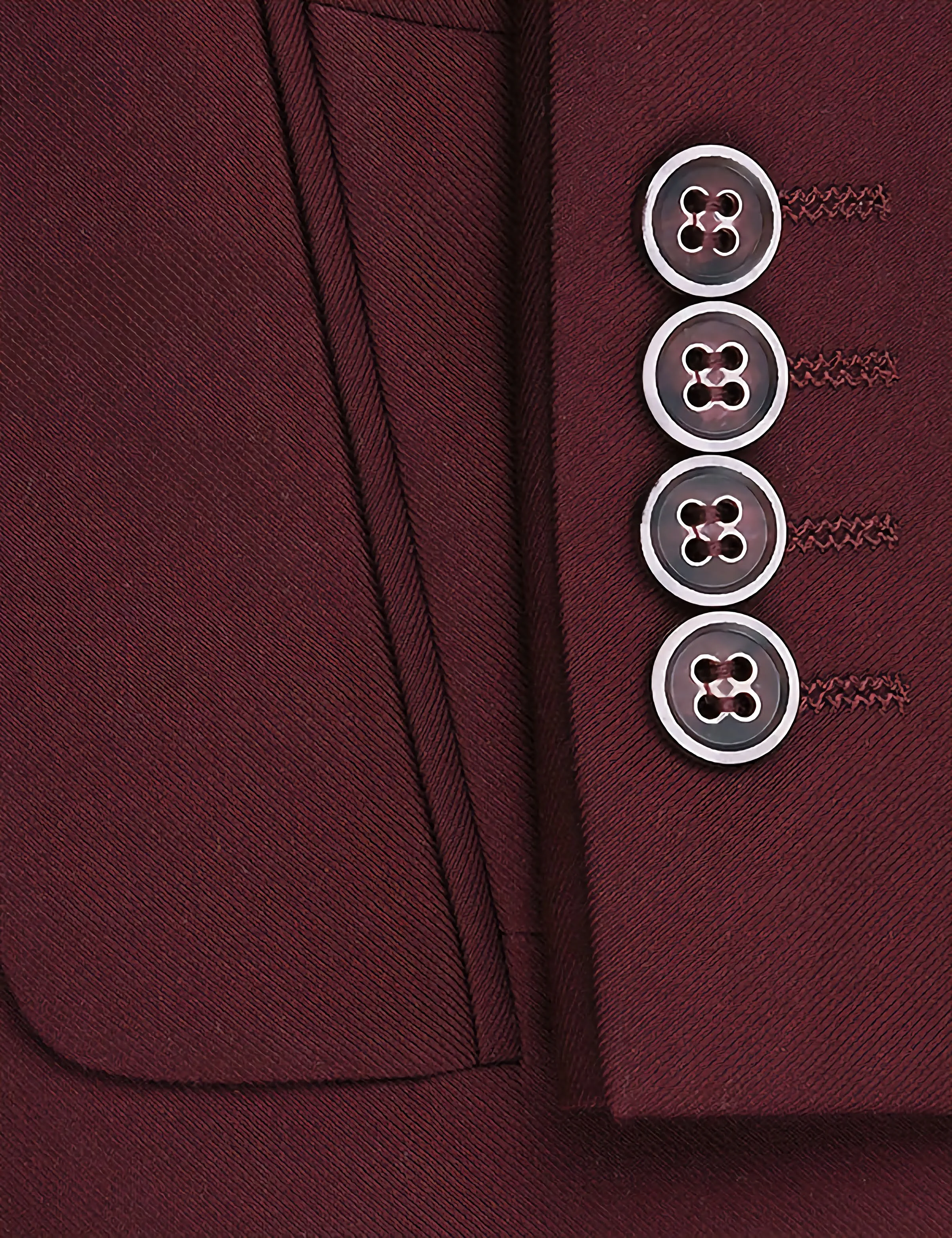 Classic 2 Piece Suit 2 Buttons Regular Fit In Burgundy