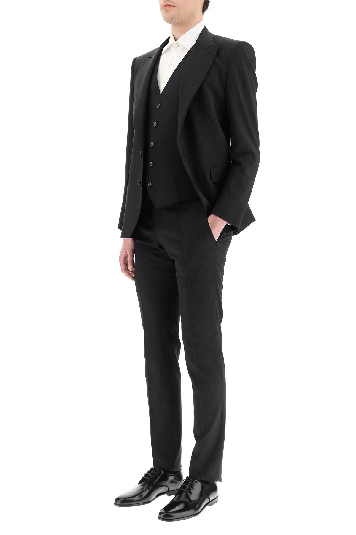 Dolce & Gabbana Single-Breasted Pinstriped Suit