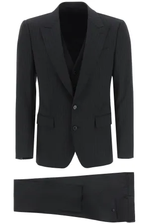 Dolce & Gabbana Single-Breasted Pinstriped Suit