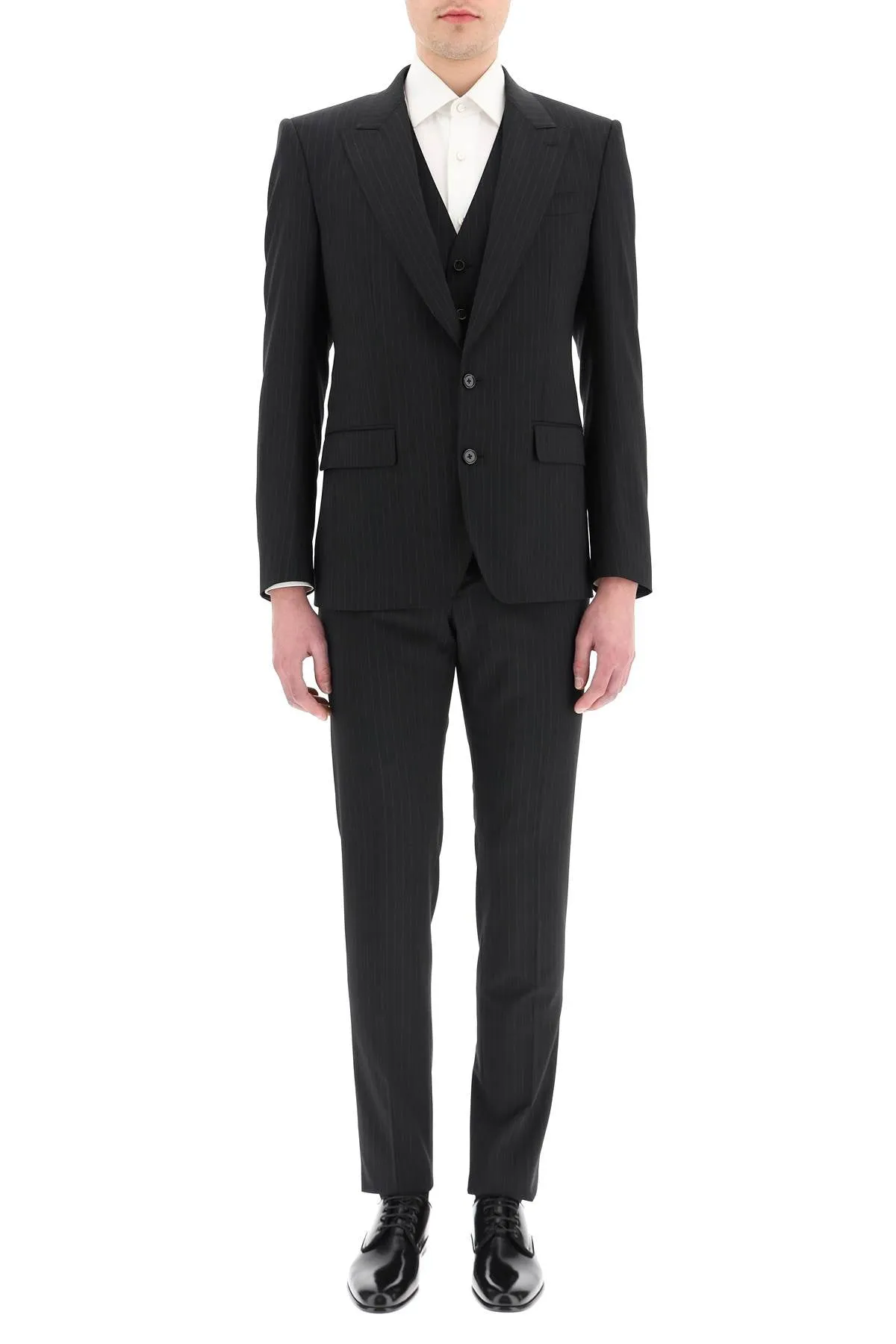 Dolce & Gabbana Single-Breasted Pinstriped Suit