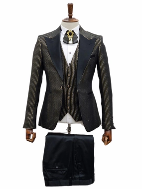 EF1PA V-2975 BLK/GOLD STRPE