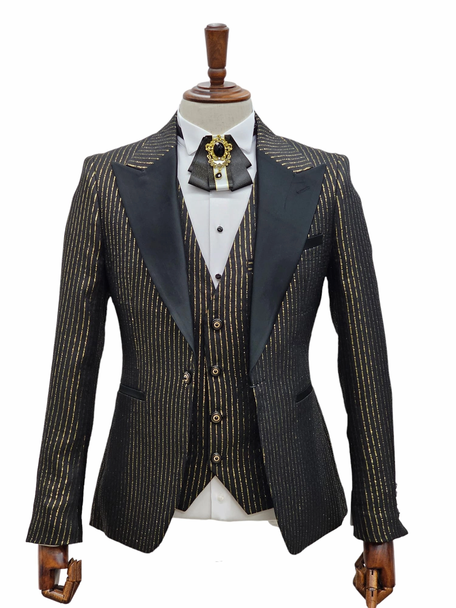 EF1PA V-2975 BLK/GOLD STRPE
