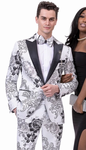 EJ Samuel JP103-WHT Mens Suit