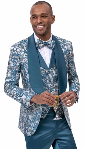 EJ Samuel JP108-TEAL Mens Suit