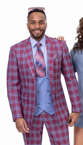 EJ Samuel M2766-RASP Mens Suit
