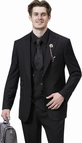 EJ Samuel M2770-BLK Mens Suit