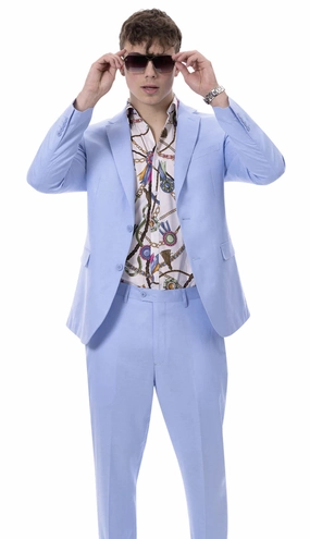 EJ Samuel M2792-BLU Mens Suit