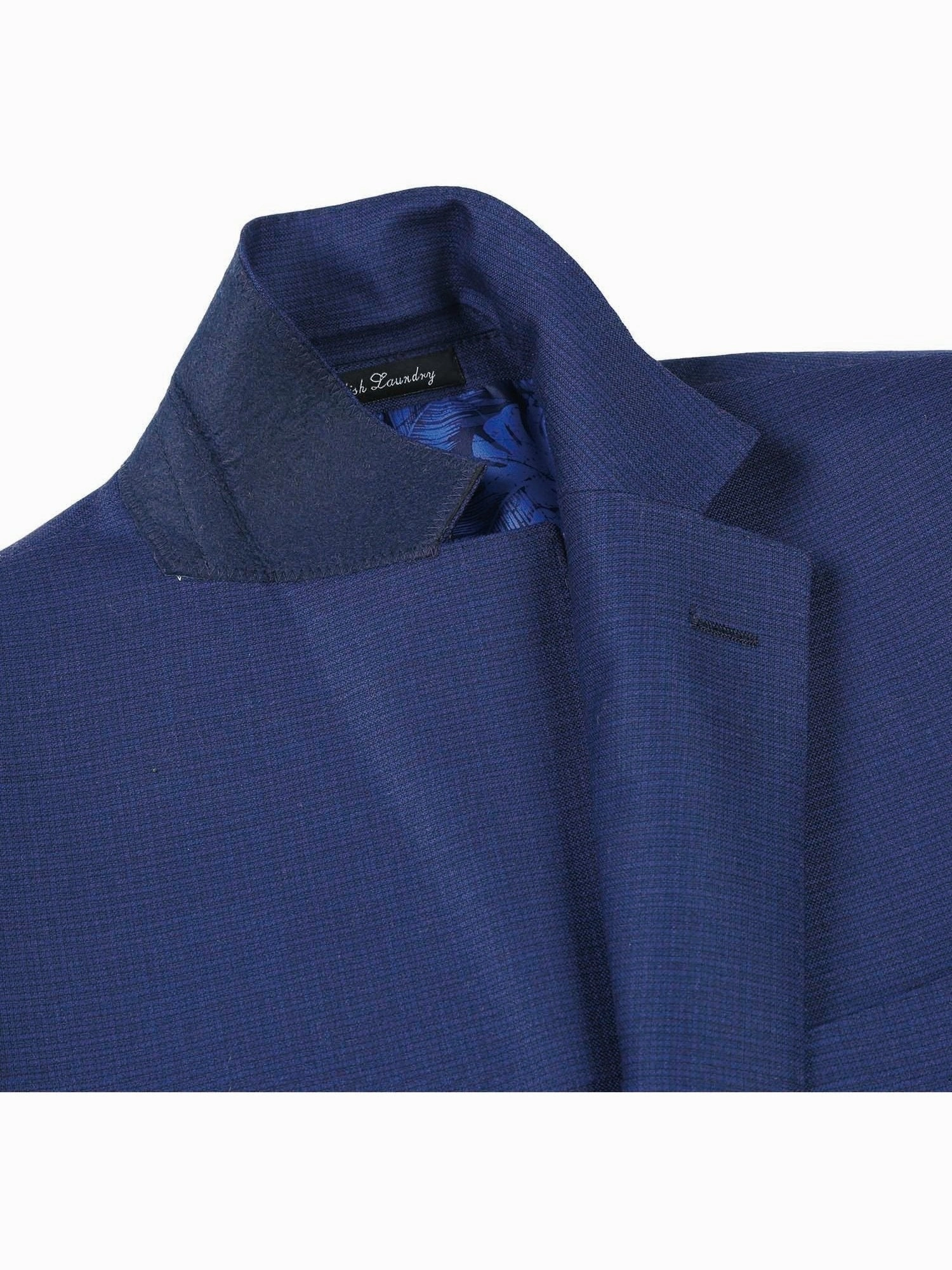 English Laundry Slim Fit Two Button Blue Wool Notch Lapel Suit