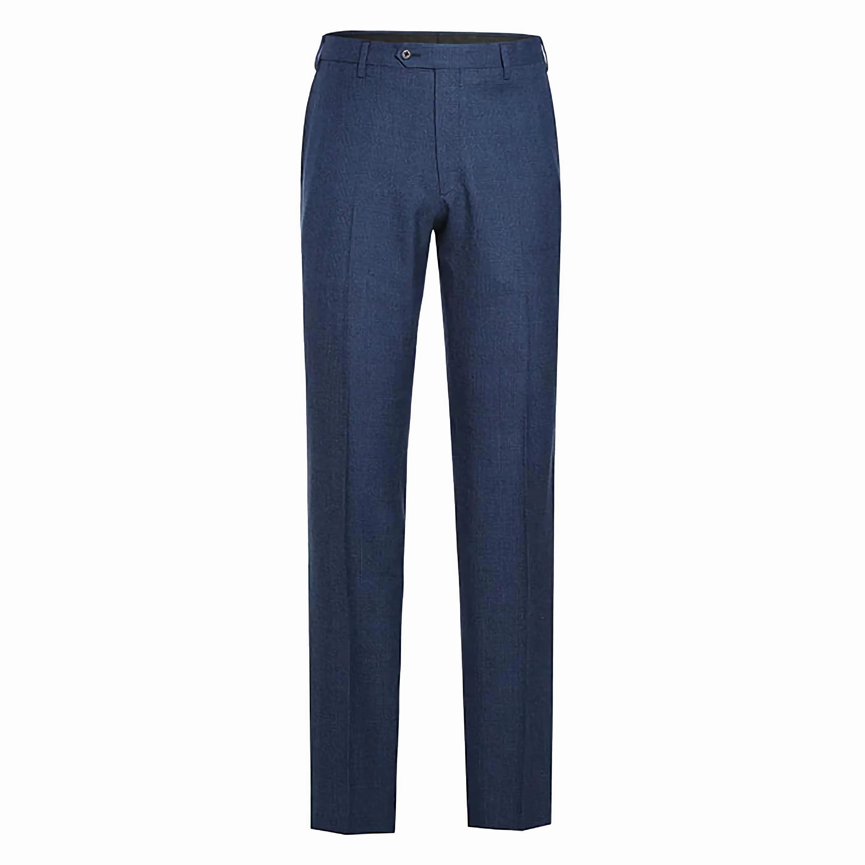 English Laundry Wool Blend Blue Checked Slim Fit Suit