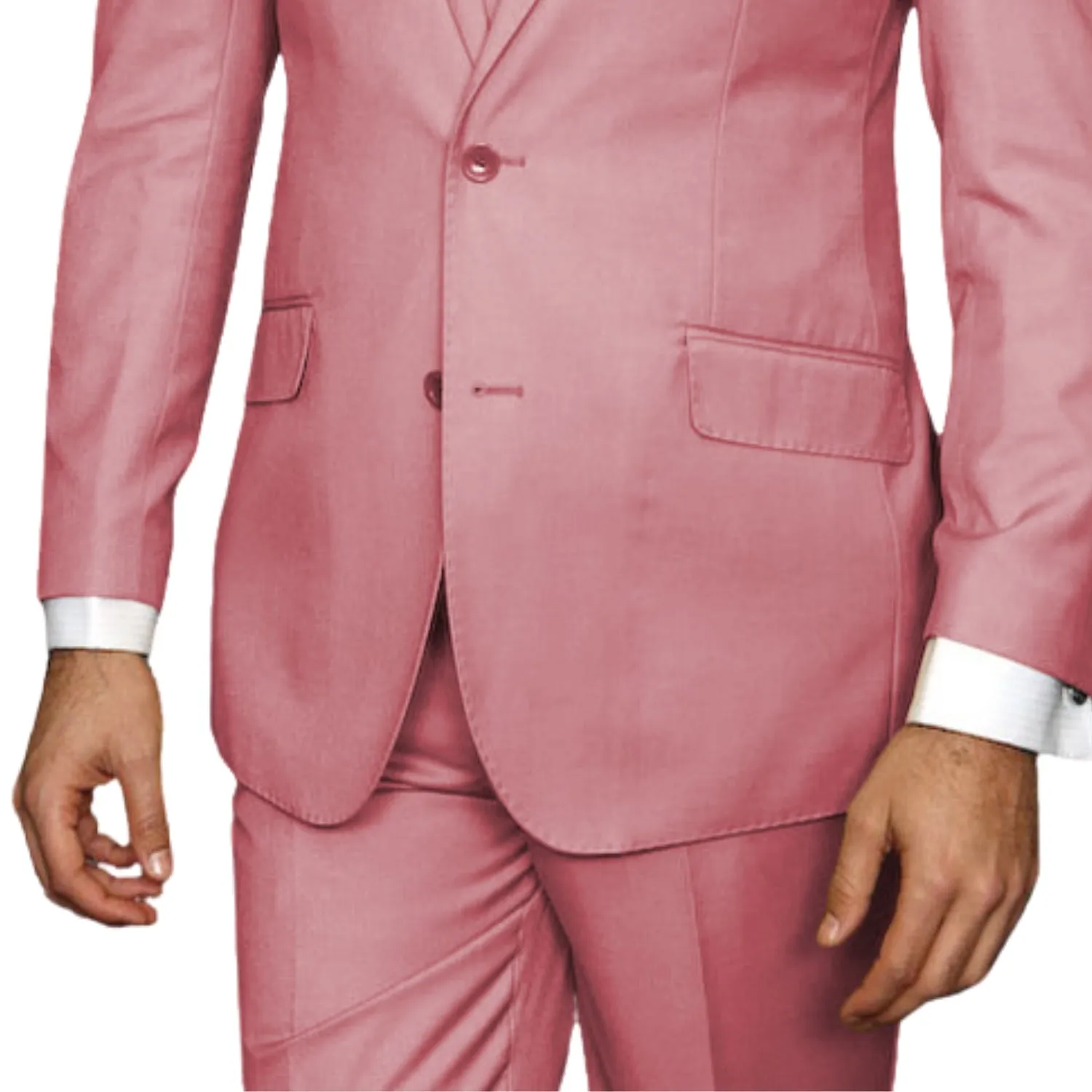 Europa Collection: Blush 3-Piece Modern Fit Suit – Super 180's Italian Wool
