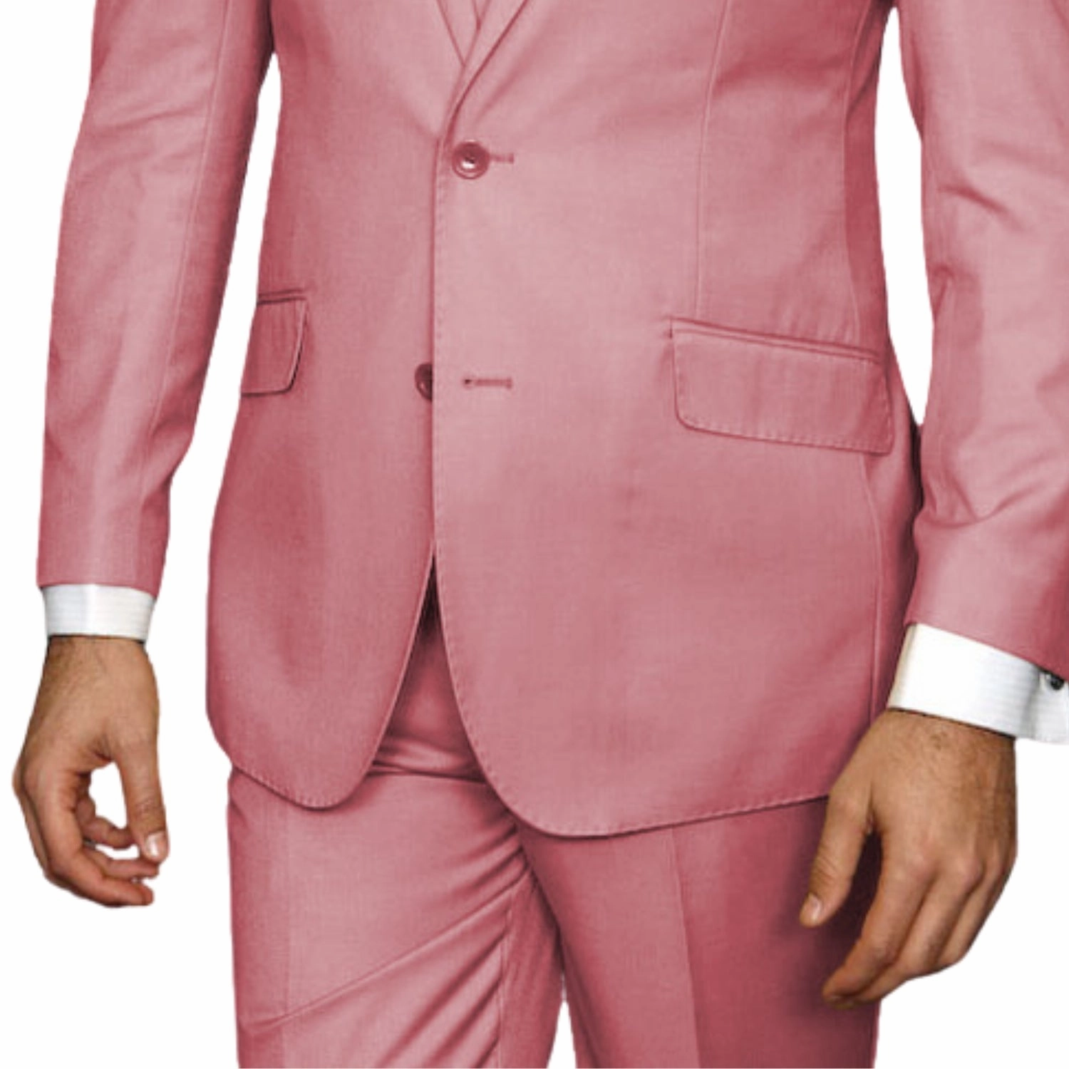 Europa Collection: Blush 3-Piece Modern Fit Suit – Super 180's Italian Wool