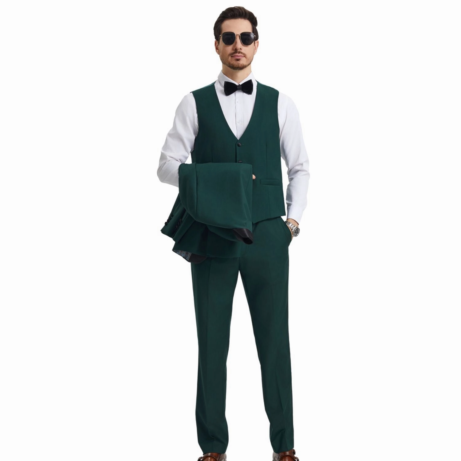 Ganymede Collection: Stacy Adams Green Tuxedo