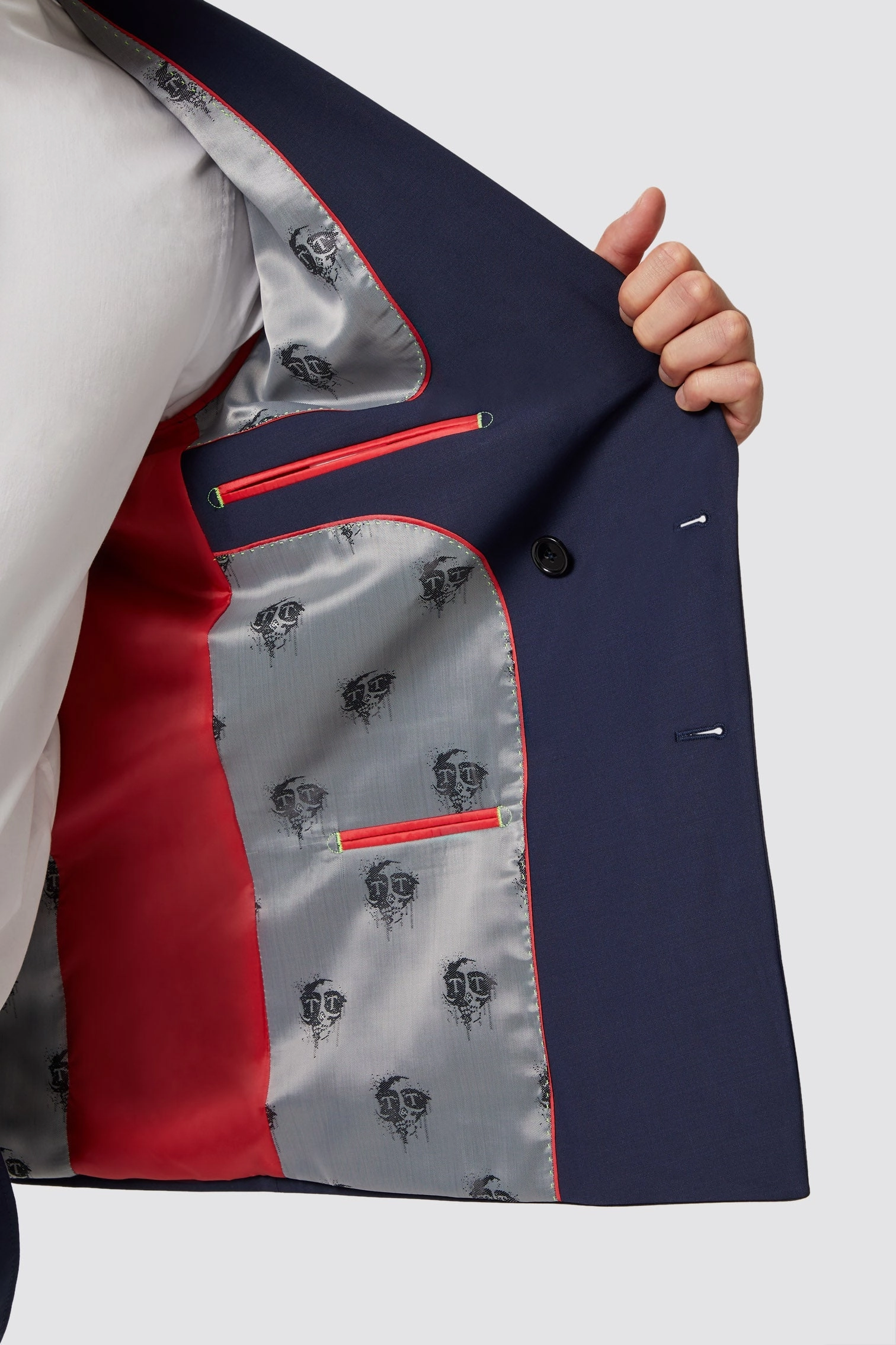 Harwood Slim Fit Navy Double Breasted Wool Suit - ARCHIVE
