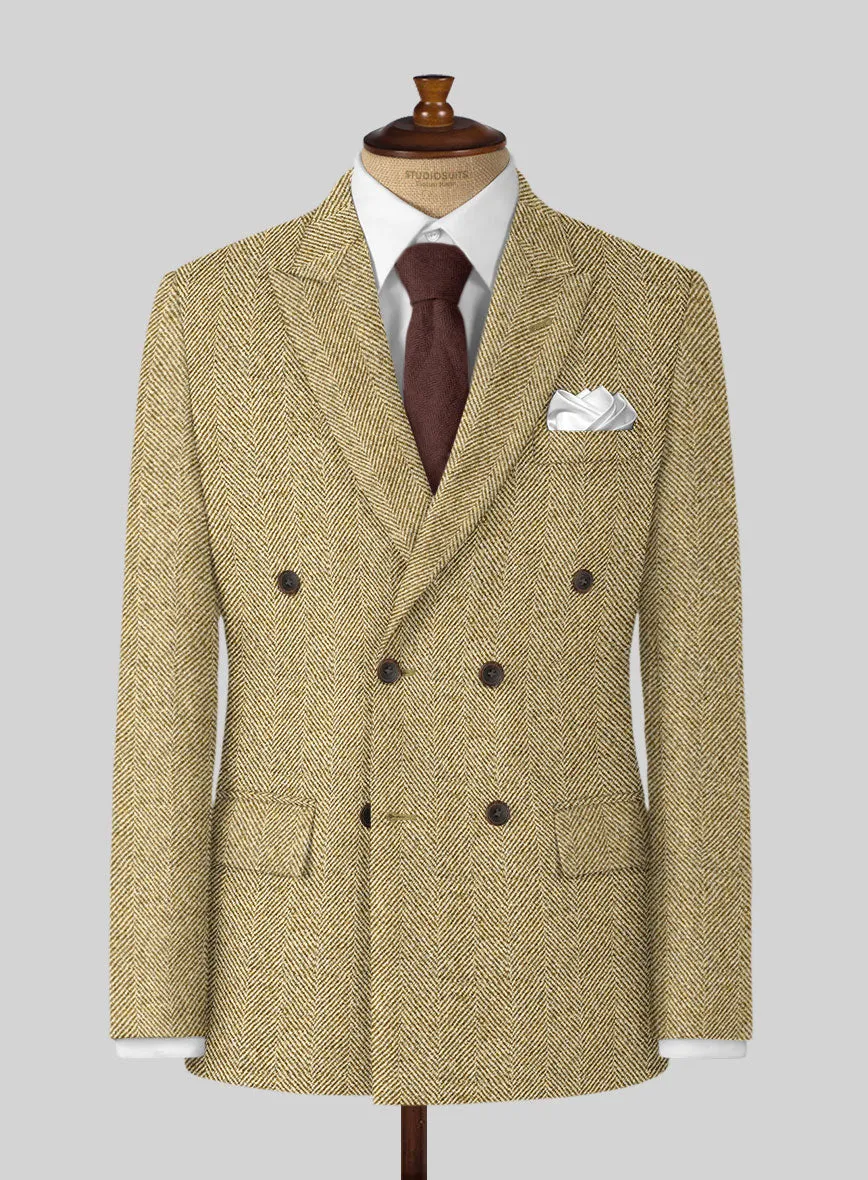 Highlander Heavy Beige Herringbone Tweed Suit